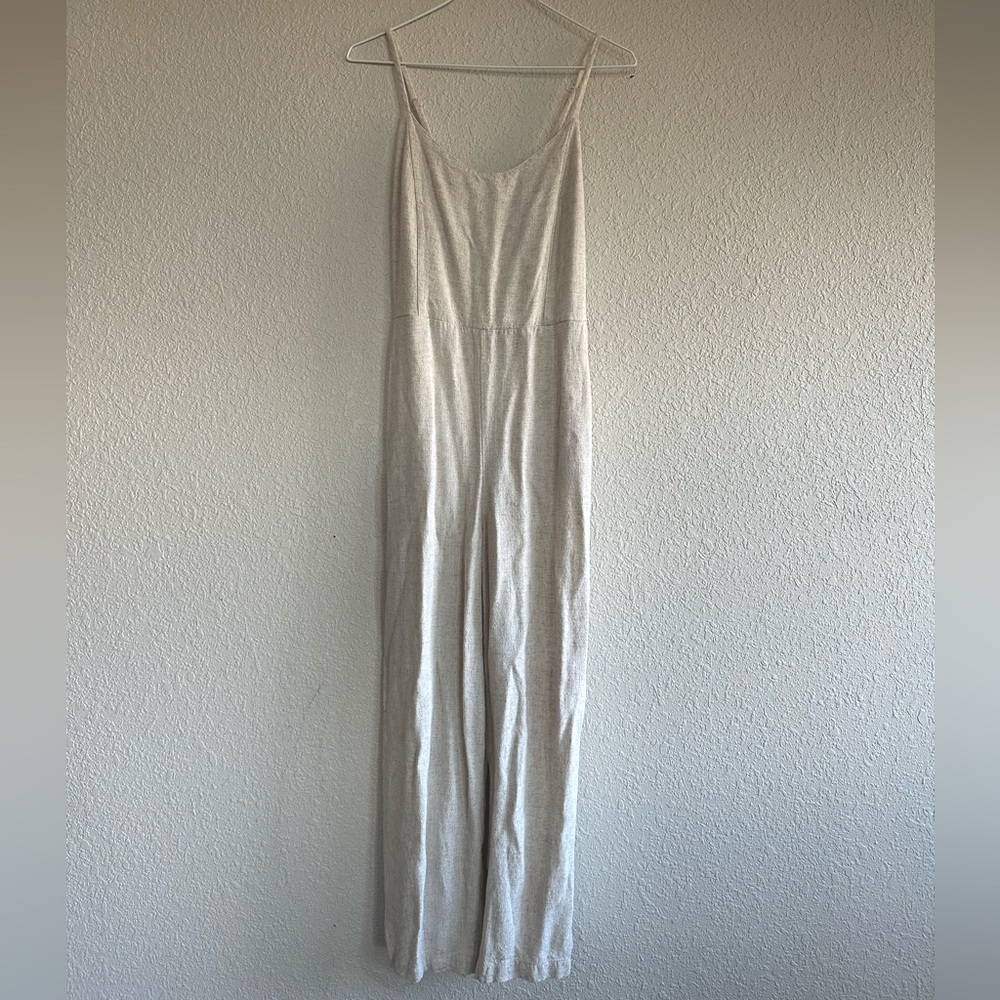 Linen Color Adjustable jumpsuit